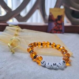 BTS Jimin Amber Beaded Bracelet